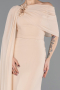 Standesamtkleid Lang Chiffon Beige ABU5418