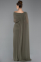 Khaki Standesamtkleid Chiffon Lang ABU5418