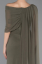 Khaki Standesamtkleid Chiffon Lang ABU5418