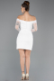 Weiß Partykleid Kurz ABK2455