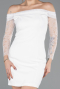 Weiß Partykleid Kurz ABK2455
