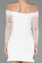 Weiß Partykleid Kurz ABK2455