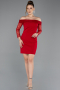 Rot Partykleid Kurz ABK2455