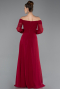 Abendkleid Lang Chiffon Weinrot ABU5591