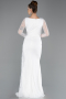 Standesamtkleid Lang Spitze Weiß ABU5588