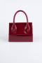 Abendtasche Lackleder Weinrot KC165