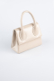 Abendtasche Lackleder Beige KC165