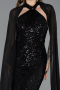 Abendkleid Lang Schwarz ABU5595