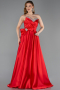 Rot Abendkleid Satin Lang ABU5541
