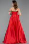 Rot Abendkleid Satin Lang ABU5541