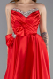 Rot Abendkleid Satin Lang ABU5541