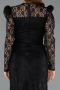 Abendkleid Lang Spitze Schwarz ABU5604