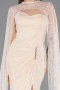 Standesamtkleid Lang Spitze Beige ABU5614