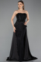 Abendkleid Lang Spitze Schwarz ABU5615