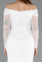 Abendkleid Lang Spitze Weiß ABU5617