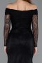 Abendkleid Lang Spitze Schwarz ABU5617