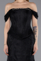 Abendkleid Lang Spitze Schwarz ABU5609
