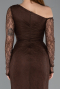 Standesamtkleid Lang Spitze Braun ABU5618
