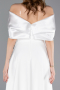 Abendkleid Midi Weiß ABK2523