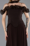 Standesamtkleid Midi Chiffon Braun ABU6037