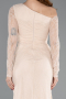 Beige Standesamtkleid Spitze Lang ABU5618