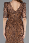 Kupfer Abendkleid Schuppig Lang ABU5621