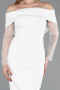 Partykleid Midi Weiß ABK2522