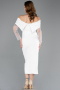 Partykleid Midi Weiß ABK2522