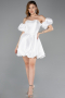 Abendkleid Mini Weiß ABK2512