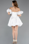 Abendkleid Mini Weiß ABK2512