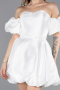 Abendkleid Mini Weiß ABK2512