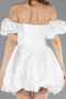 Abendkleid Mini Weiß ABK2512