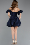 Abendkleid Mini Marineblau ABK2512