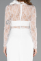 Partykleid Midi Spitze Weiß ABK2513
