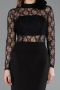 Partykleid Midi Spitze Schwarz ABK2513