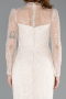 Abendkleid Lang Perlenbesetzt Beige ABU5638
