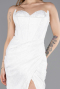 Standesamtkleid Lang Guipure Spitze Weiß ABU5642