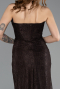 Standesamtkleid Lang Guipure Spitze Braun ABU5642