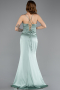 Abschlusskleid Lang Satin Türkis ABU5646