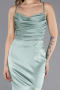 Abschlusskleid Lang Satin Türkis ABU5646
