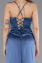 Abschlusskleid Lang Satin Indigo ABU5646