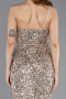 Abendkleid Lang Schuppig Nerzbraun ABU5647