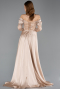 Abendkleid Lang Spitze Beige ABU5653