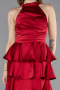 Partykleid Kurz Satin Weinrot ABK2528