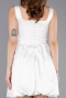 Abendkleid Kurz Satin Weiß ABK2529