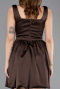 Abendkleid Kurz Satin Braun ABK2529