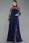 Standesamtkleid Lang Marineblau ABU5662