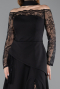 Standesamtkleid Lang Schwarz ABU5662