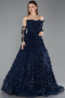 Abendkleid Lang Marineblau ABU5658
