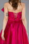 Partykleid Kurz Satin Fuchsie ABK2510